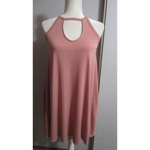 The Cove Pink Small Pockets Casual Flowy Comfy Racerback Dress